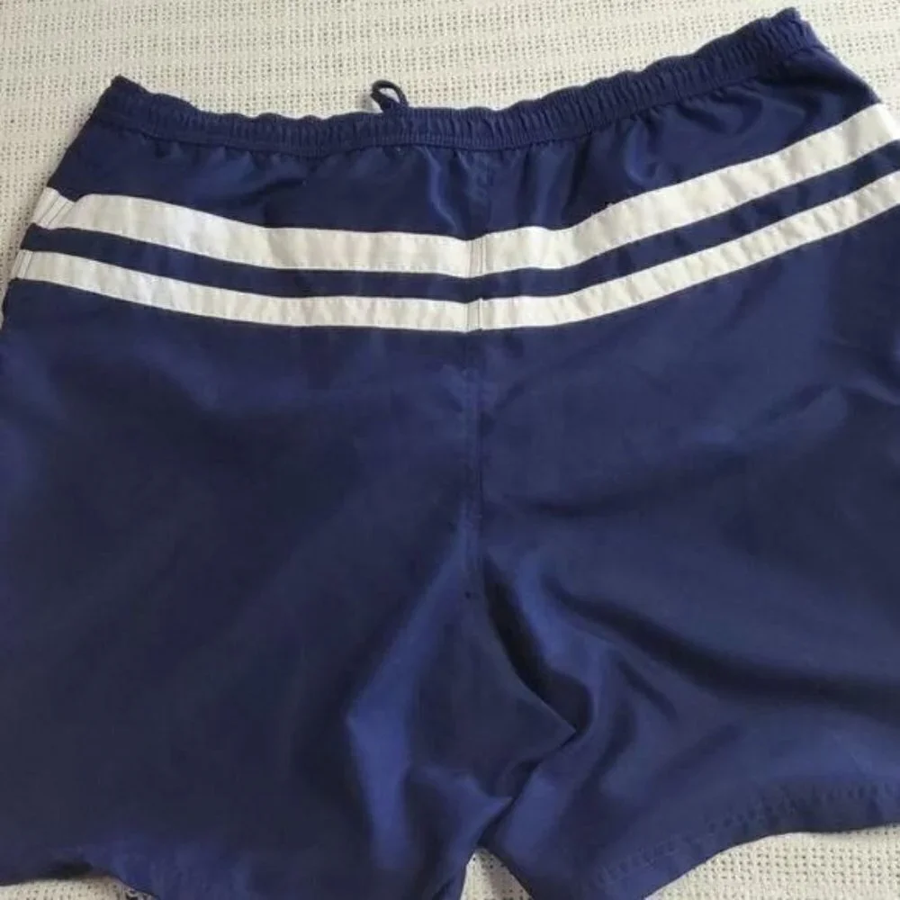 Islander Cinched Lined Striped Sz.‎ L Swim Trunks